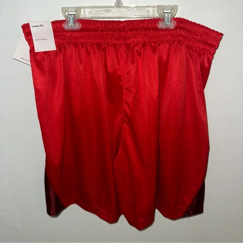 Women's Nike Loose Fit Dri- Fit FLY Basketball Red Shorts Sz XXL MSRP $35 - Picture 2 of 7